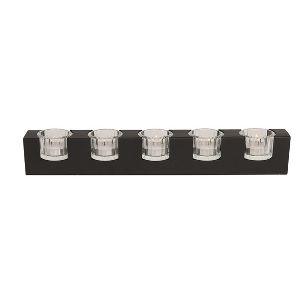 5pc Tealight Holder Black 40cm 5pc Tealight Holder Black 40cm