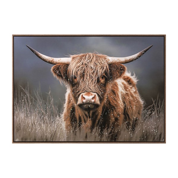 Acrylic Highland Cow Art 102x72cm Acrylic Highland Cow Art 102x72cm