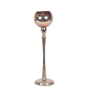 Aluminium Glass Tea Light Holder 43cm