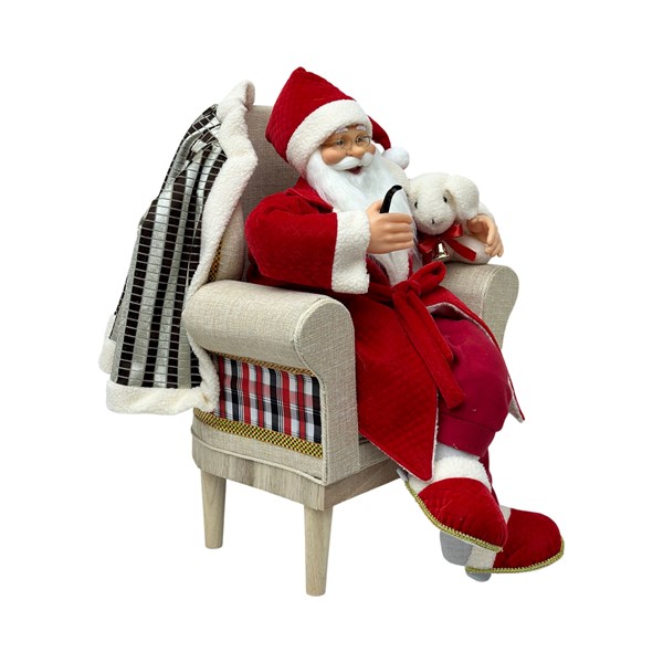 Animated Santa On Chair 80cm Animated Santa On Chair 80cm