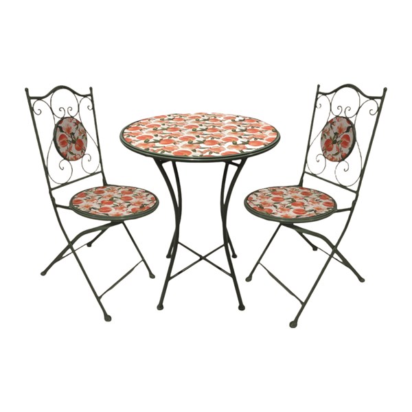 Arpino Bistro Set - Peach Design 60x75cm Arpino Bistro Set - Peach Design 60x75cm