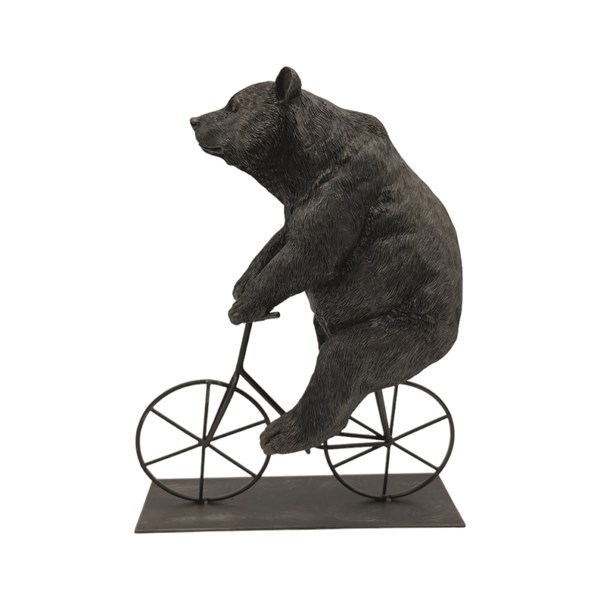Bear Riding a Bicycle Figurine 26.5cm Bear Riding a Bicycle Figurine 26.5cm
