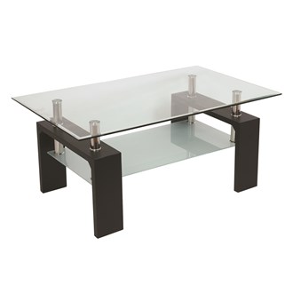 Black Veneer Coffee Table 100x60cm