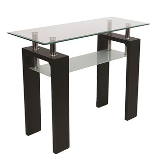 Black Veneer Console Table 100x40cm