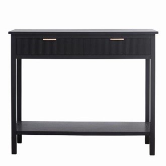 Black 2 Drawer Console Table Black 2 Drawer Console Table