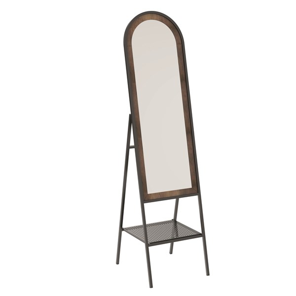 Black Framework Arch Mirror with Shelf 40x150cm Black Framework Arch Mirror with Shelf 40x150cm