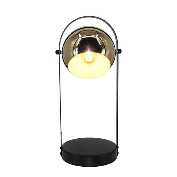 Black & Gold Metal Dome Table Lamp 40cm Black & Gold Metal Dome Table Lamp 40cm