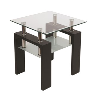 Black Veneer Side Table 50x50cm