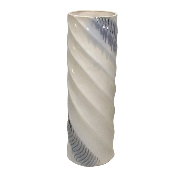 Blue & White Cylinder Vase 37cm Blue & White Cylinder Vase 37cm