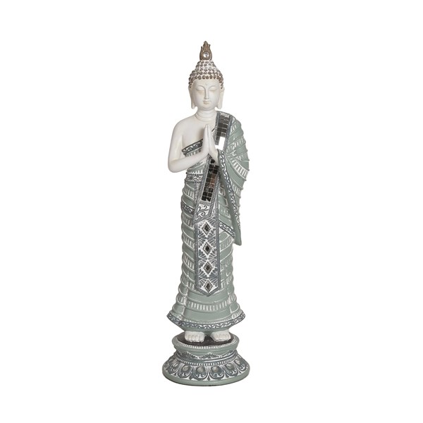Buddha Figurine with Blue Grey Robes 37.5cm Buddha Figurine with Blue Grey Robes 37.5cm