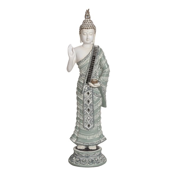 Buddha Figurine with Blue Grey Robes 43cm Buddha Figurine with Blue Grey Robes 43cm