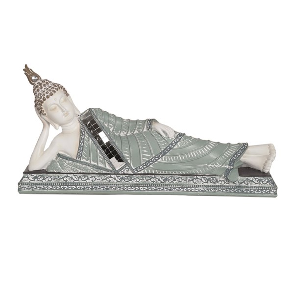 Buddha Figurine with Blue Grey Robes 43cm Buddha Figurine with Blue Grey Robes 43cm