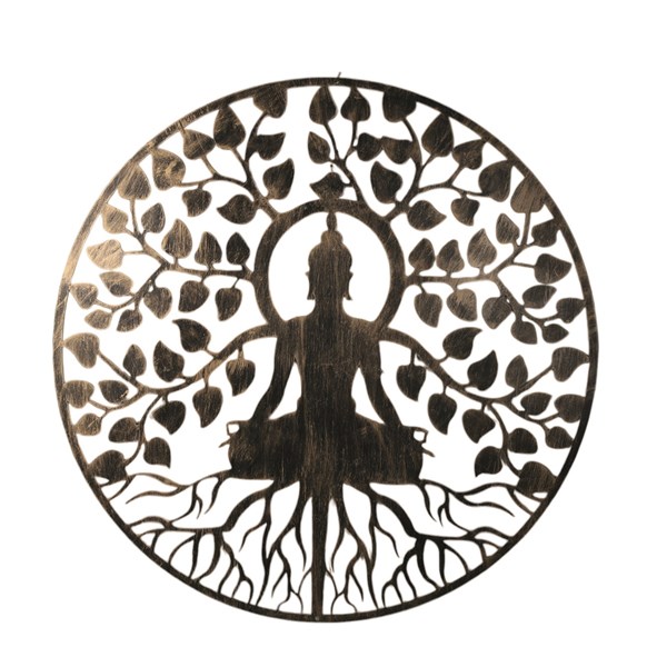 Buddha Wall Art Bronze Metal Silhouette Art 60cm Buddha Wall Art Bronze Metal Silhouette Art 60cm
