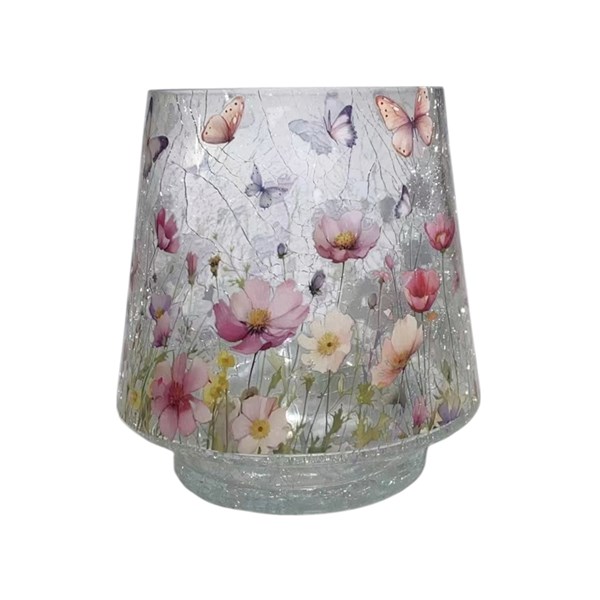 Butterfly Deco Candle Hld 18cm