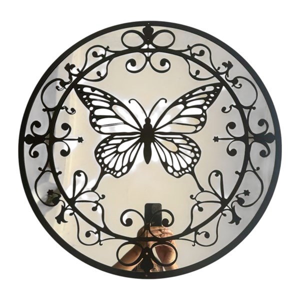 Butterfly Mirror Black 60cm