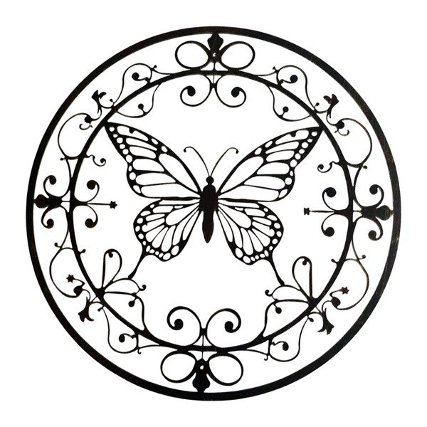 Butterfly Wall Art Bronze 60cm