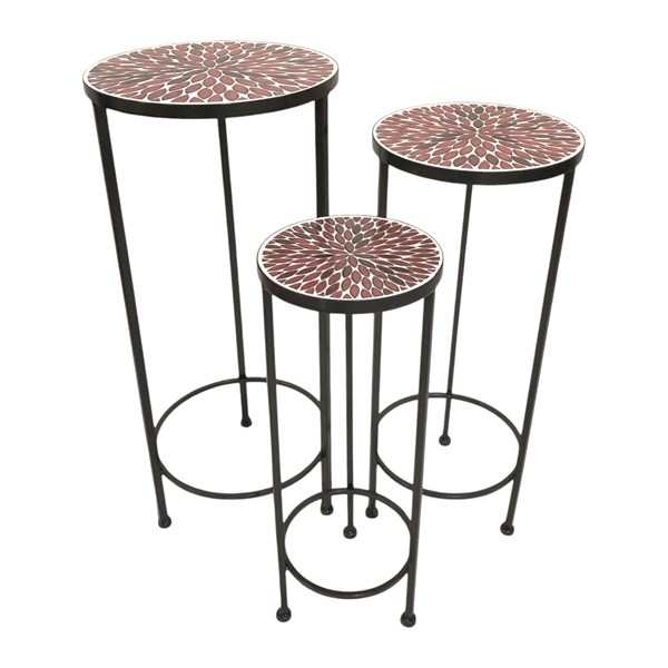 Caprona Set of 3 Plant Stands – Petal Design 65cm/60cm/50cm