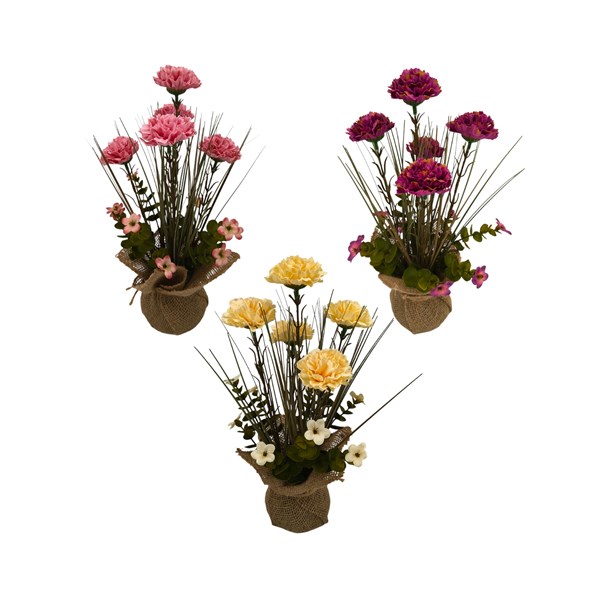 Carnation Jute Pot 35cm 3 Assorted Carnation Jute Pot 35cm 3 Assorted