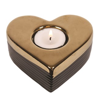 Ceramic Heart Tea Light Holder 10cm