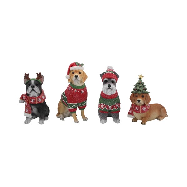 Christmas Dogs 10x17cm 4 Assorted Christmas Dogs 10x17cm 4 Assorted