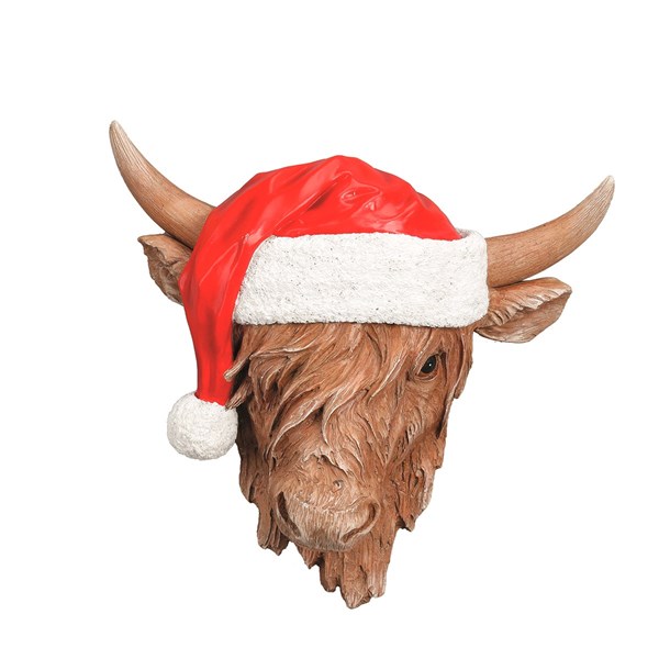 Christmas Highland Cow Wall Decoration 37cm Christmas Highland Cow Wall Decoration 37cm
