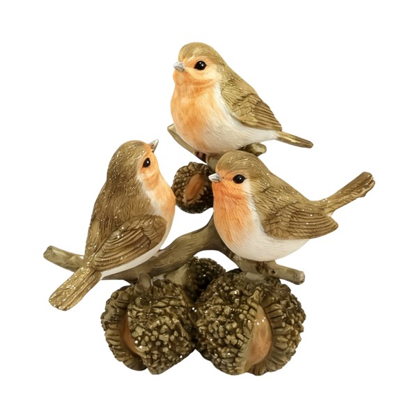 Christmas Robins On Branch 12cm Christmas Robins On Branch 12cm