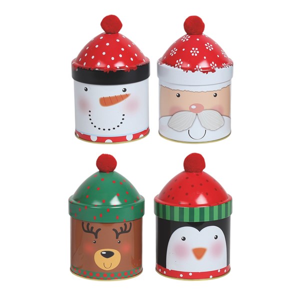 Christmas Scented Candle Tin 14cm 4 Assorted Christmas Scented Candle Tin 14cm 4 Assorted
