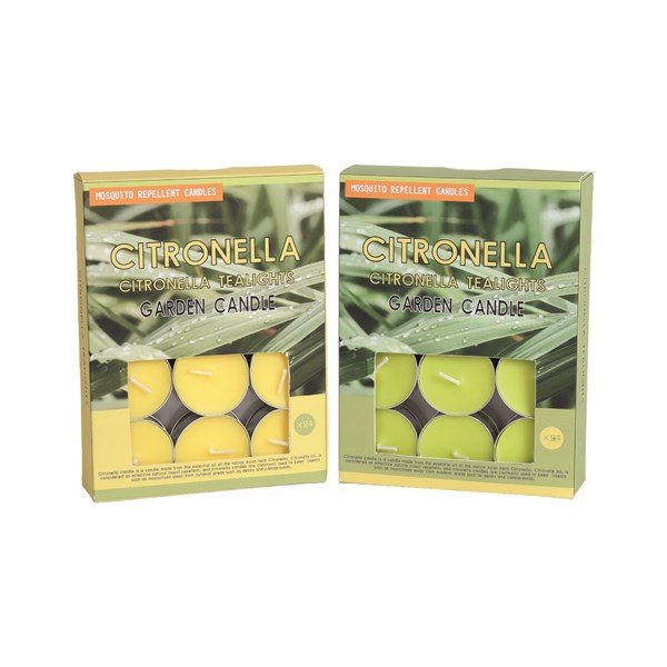 Citronella Tealights Pack of 24 Candles 2 Assorted Citronella Tealights Pack of 24 Candles 2 Assorted