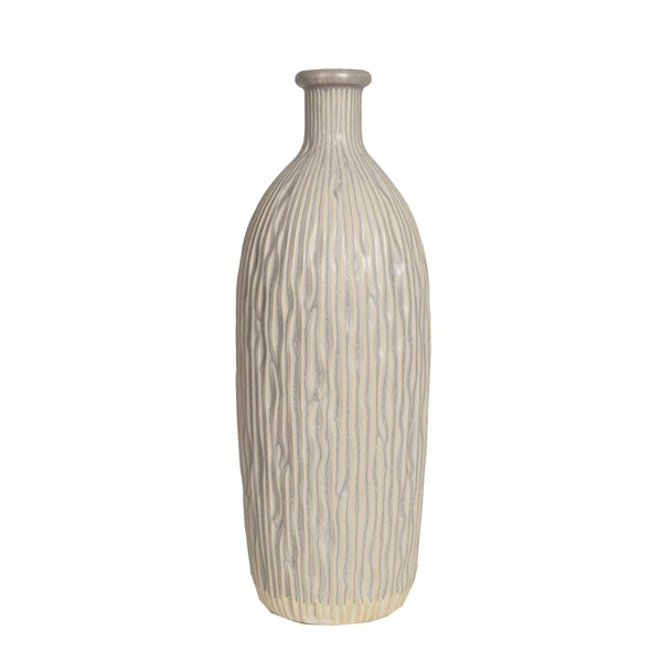 Cream Etched Texture Ceramic Vase 42.5cm Cream Etched Texture Ceramic Vase 42.5cm