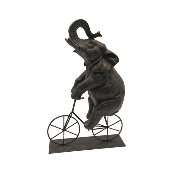 Elephant Riding a Bicycle Figurine 30.5cm Elephant Riding a Bicycle Figurine 30.5cm