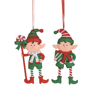 Elf Hanging Tree Decoration 2 Assorted 12.5cm