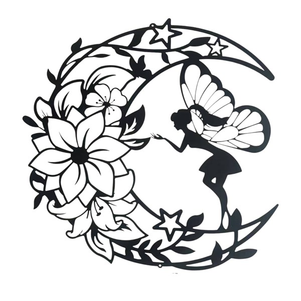 Fairy Wall Art Black 60cm Fairy Wall Art Black 60cm