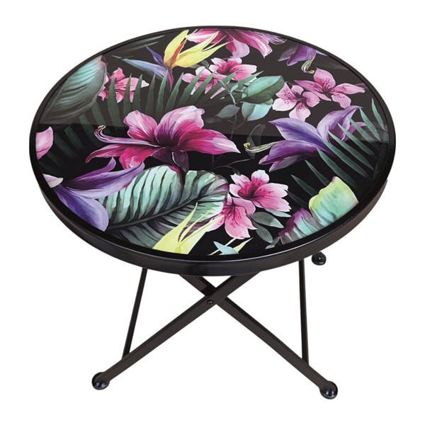 Floral Folding Table 50cm
