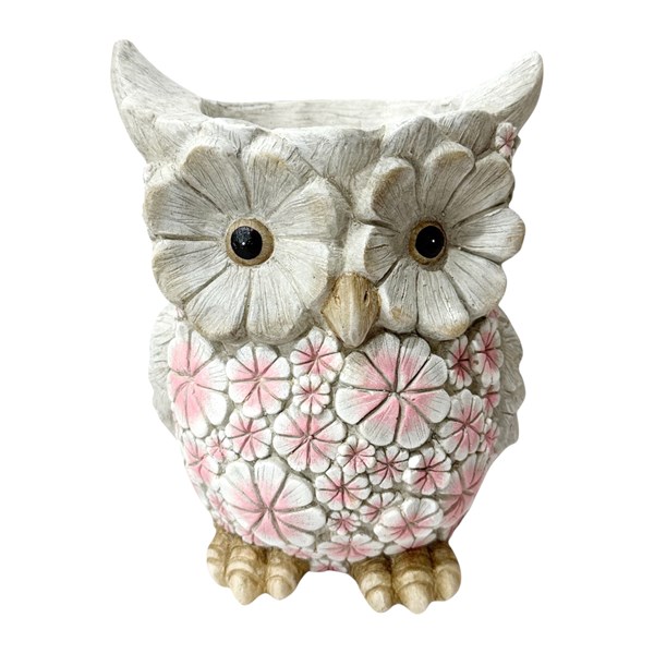 Floral Owl Planter 22x27cm
