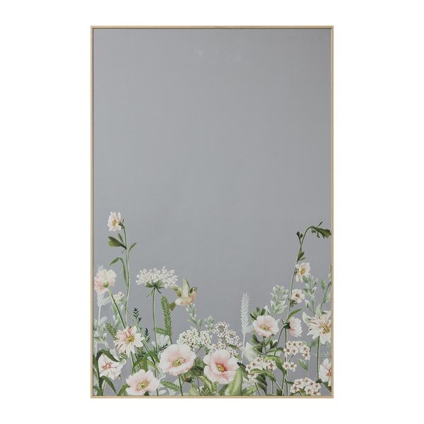 Floral Print Mirror 60x90cm