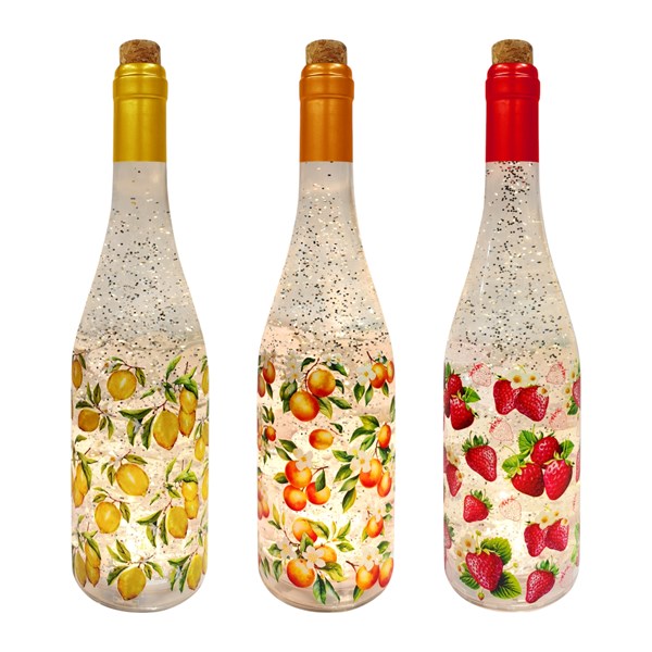 Fruit Bottle Spinner 30cm 3 Assorted Fruit Bottle Spinner 30cm 3 Assorted