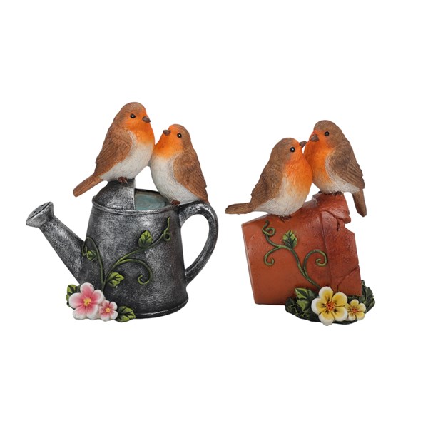 Garden Robins 11cm 2 Asst