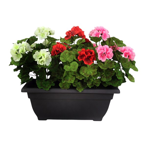Geranium Pot 41cm Rd/Pk/Wh