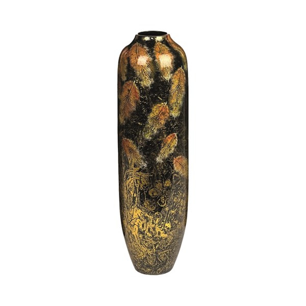 Gold Leaf Tall Narrow Vase 60cm Gold Leaf Tall Narrow Vase 60cm