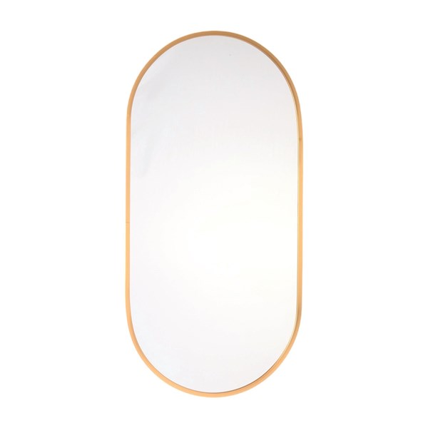 Gold Metal Oval Mirror 35x72cm Gold Metal Oval Mirror 35x72cm
