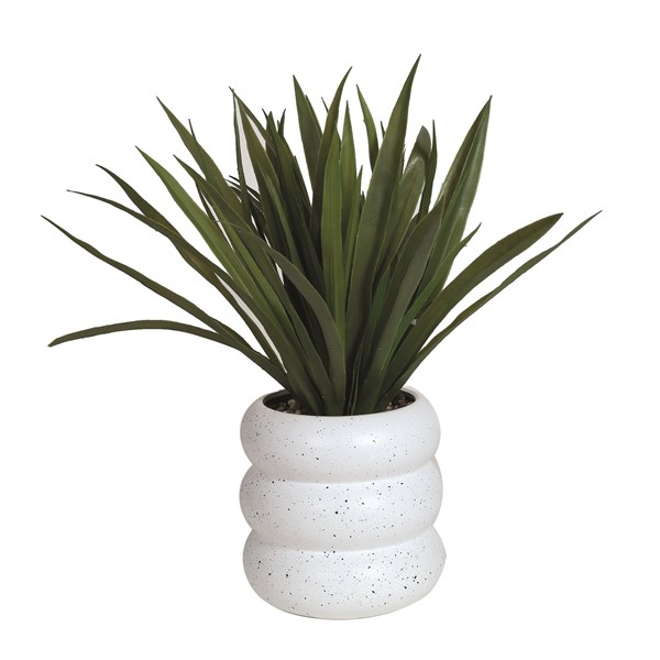 Grass Plant in Ceramic Bubble Pot 38cm Grass Plant in Ceramic Bubble Pot 38cm