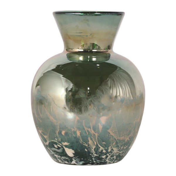 Green Lustre Bulb Vase 26cm Green Lustre Bulb Vase 26cm