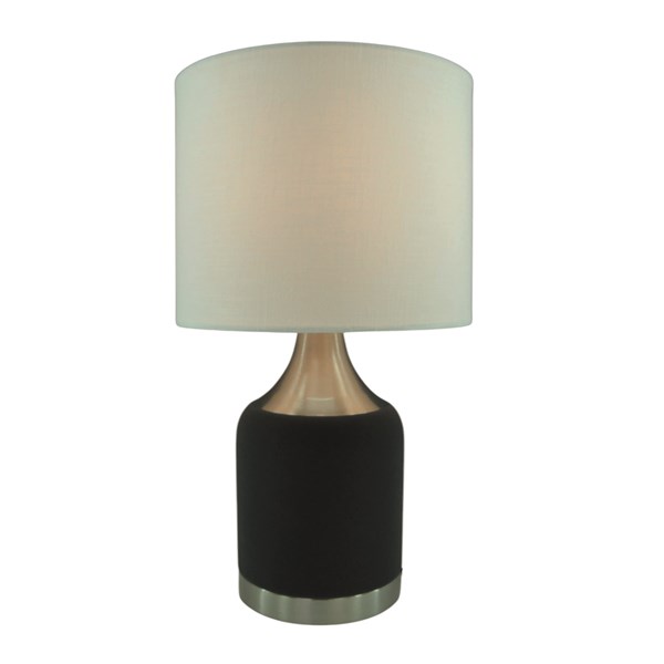 Grey and Silver Metal Lamp 25x45cm Grey and Silver Metal Lamp 25x45cm