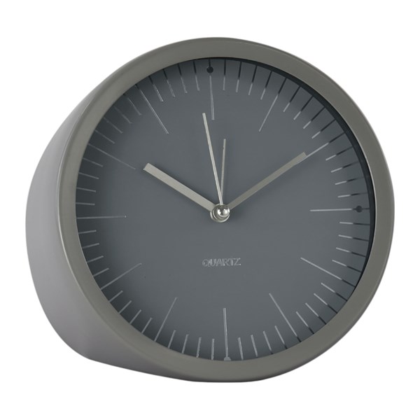 Grey Table Clock 15cm Grey Table Clock 15cm