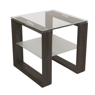 Grey Veneer Table/Shelf 50x50cm