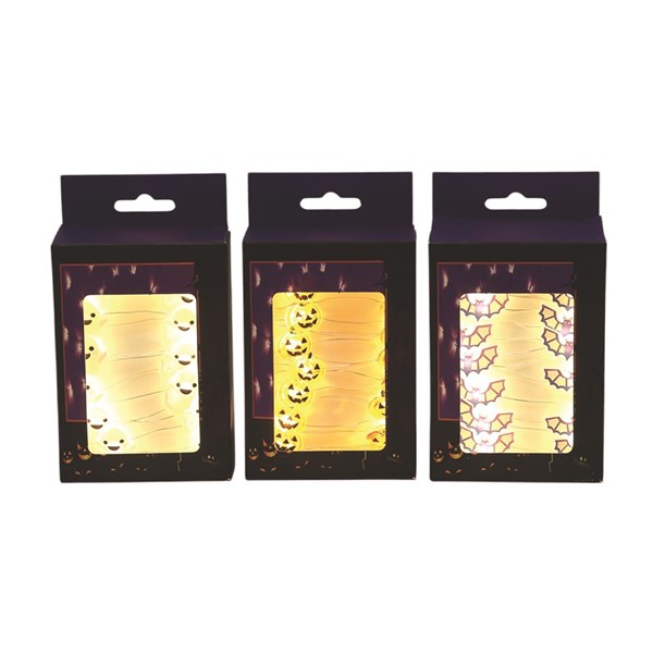 Halloween String Lights (20L) 3 Assorted Halloween String Lights (20L) 3 Assorted