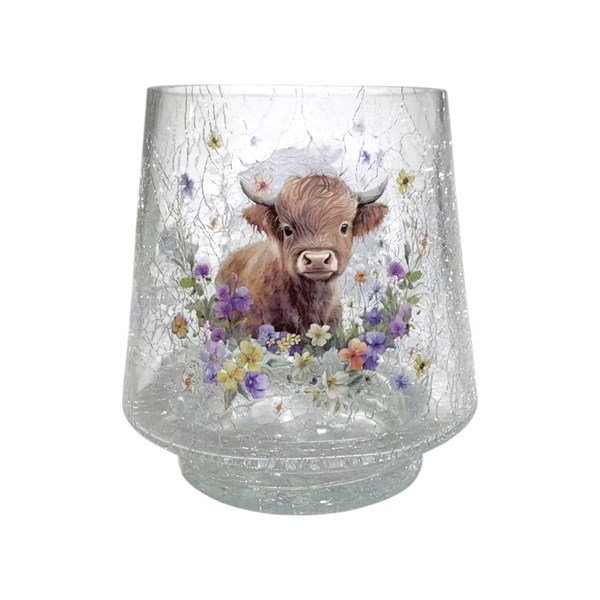 Highland Cow Candle Holder 18cm Highland Cow Candle Holder 18cm