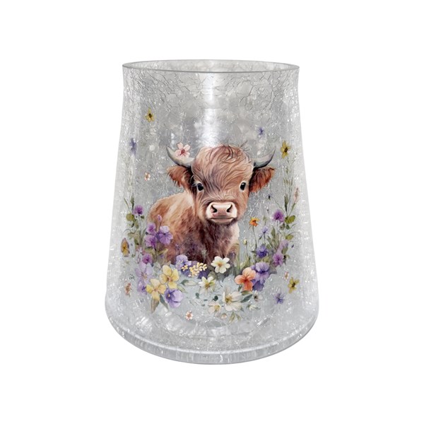 Highland Cow Candle Hld 22cm