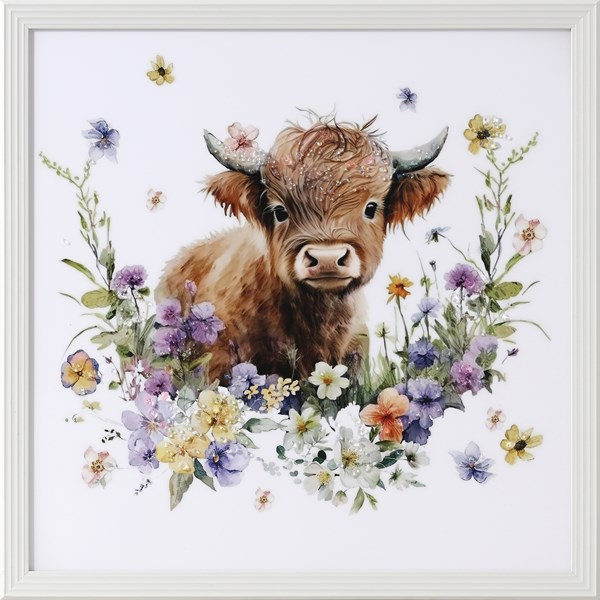 Highland Cow Crystal Picture 50cm Highland Cow Crystal Picture 50cm