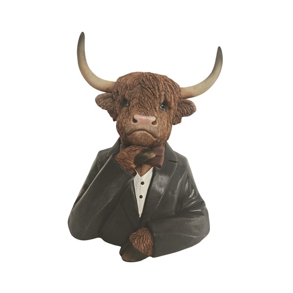 Highland Cow wearing Suit 14cm Highland Cow wearing Suit 14cm